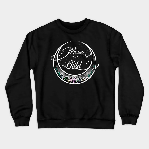 Moon Child Crewneck Sweatshirt by AriesNamarie